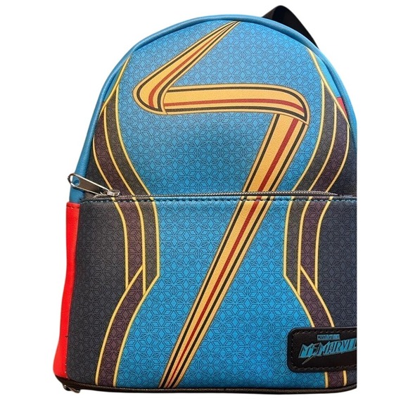 Marvel Ms. Marvel Funko Mini Backpack Blue Geometric Design Collector's Edition - Picture 7 of 7